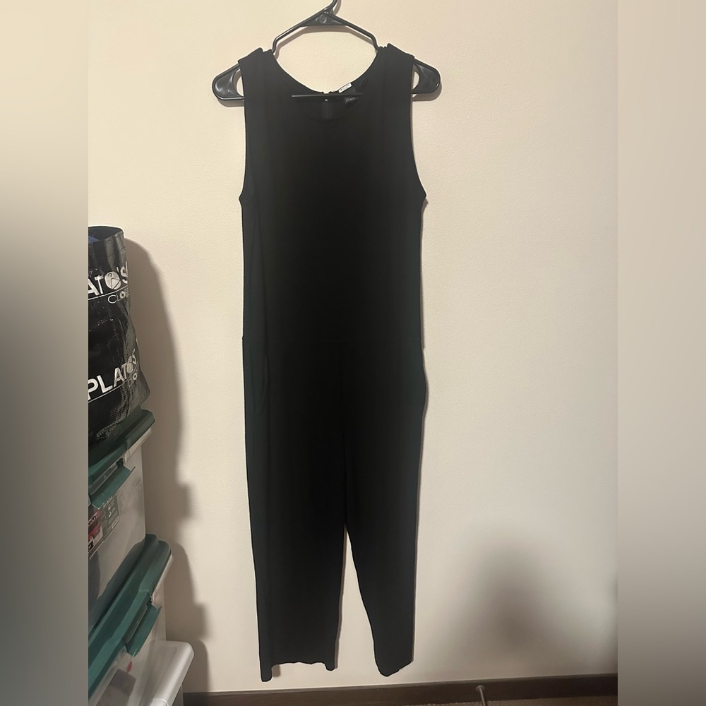 Eileen Fisher the fisher project viscose jersey jumpsuit black size medium - Picture 10 of 11